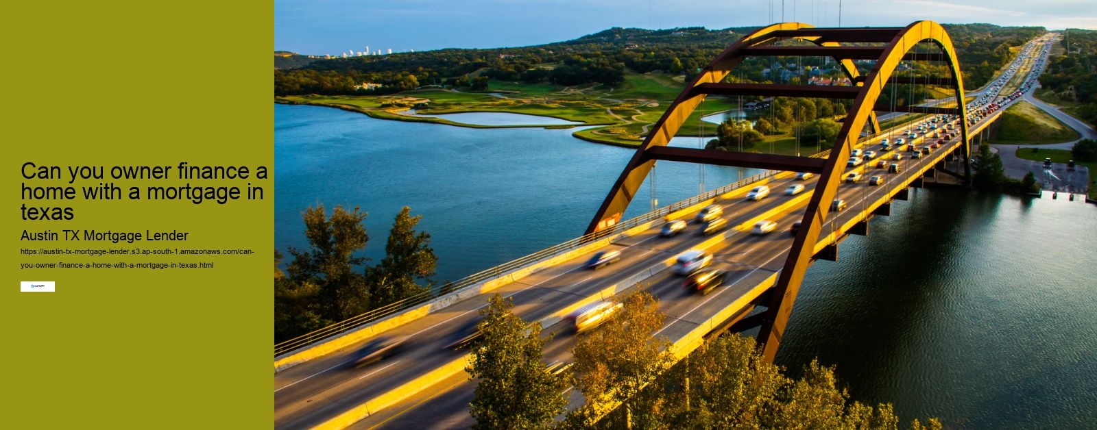 Can you owner finance a home with a mortgage in texas